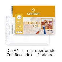 BLOC SPIRAL PAPEL CANSON130G 23x32,5 (con recuadro) X20