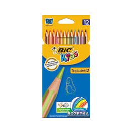 CRAYONS COULEUR TROPICOLORS x 12