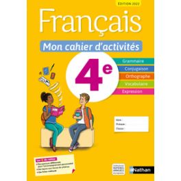 FRANCAIS - MON CAHIER D'ACTIVITES 4E - ELEVE -2022