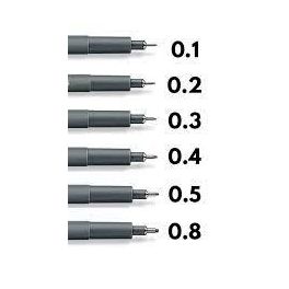 Rotulador negro fino de dibujo estandar