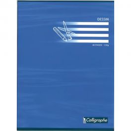 CAHIER DE DESSIN 24x32 48P BLANC 120g