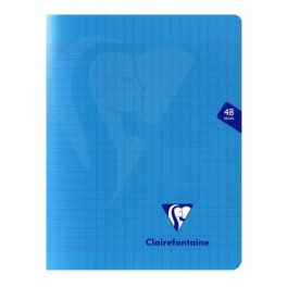 Cahier 17x22 polypro 48p seyes bleu