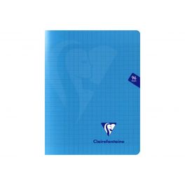 Cahier 17x22 polypro 96p seyes bleu