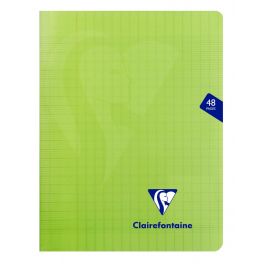 Cahier 17x22 polypro 48p seyes vert