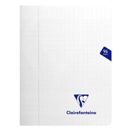 Cahier 17x22 polypro 96p seyes incolore