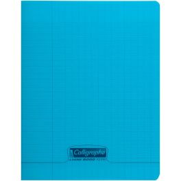 Cahier 17x22 polypro 60p seyes bleu