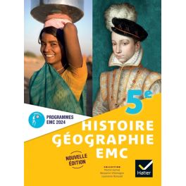 Histoire-Géographie-EMC 5e - Ed. 2024 - Livre élève