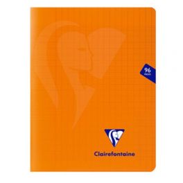 Cuaderno 17x22cm 96p seyes polypro naranja