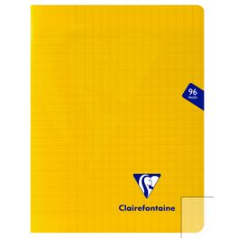 Cahier 17x22cm 96p seyes polypro jaune