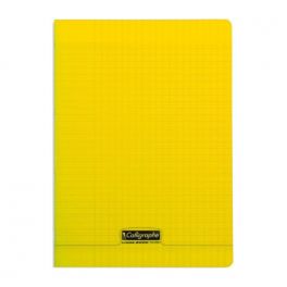 Cahier 17x22 polypro 60p seyes jaune