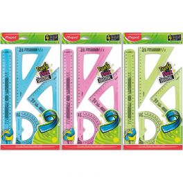 Set de géometrie Twist'n Flex 30cm 4 pièces