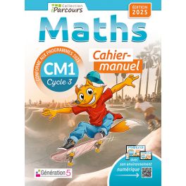 Cahier-manuel iParcours maths CM1 (édition 2025) - disponible finales de agosto principios de septiembre