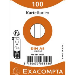Paquete de 100 fichas - bristol rayadas A8, 5 colores surtidos Paquete de 100 fichas - bristol rayadas A8, 5 colores surtidos