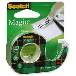 Celo Scotch invisible 7,5 mt x 19 mm en portarrollo