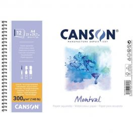 BLOC ESPIRAL MICR A4 12H CANSON MONTVAL 300g