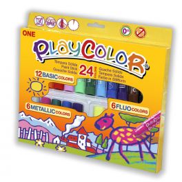 GOUACHE en stick solide PLAYCOLOR ONE 10g 24 couleurs