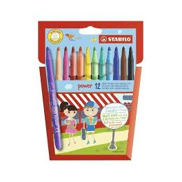 ROTULADOR STABILO POWER 12 COLORES SURTIDOS